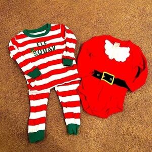 Carter’s 6-12 Month Holiday Pajamas and Santa Onesie Christmas